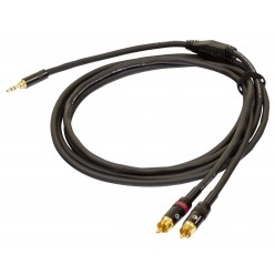 PROEL STAGE CHLP215LU15XL CHALLENGE Series kabel wtyk Jack 3.5 stereo - 2x wtyk RCA, dł. 1.5m